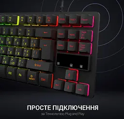Клавіатура ігрова GamePro GPGK-537 Nitro USB RGB Black - мініатюра 8