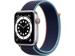 Смарт-годинник Apple Watch SE GPS + Cellular 44mm Silver Aluminum Case w. Deep Navy Sport L. (MYEN2)