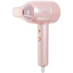 Фен Adler AD 2279p pink 1800Вт/ 2 швидкості/ хол.обдув/ темп.режимів-2/іонізація/ насадки - 1 шт. - мініатюра 2