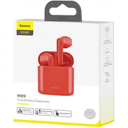 Бездротові навушники TWS Baseus W09 NGW09-09 Red - мініатюра 5