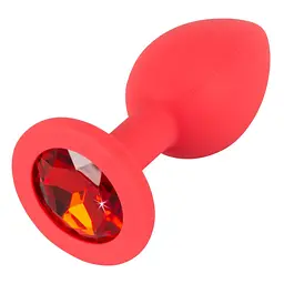 Анальна пробка - Colorful Joy Jewel Red Plug Small - мініатюра 2