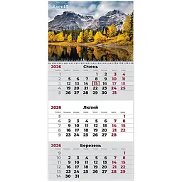 Календар настінний Axent Nature 2 квартальний 2026 рік (8801-26-8-A) - мініатюра 2