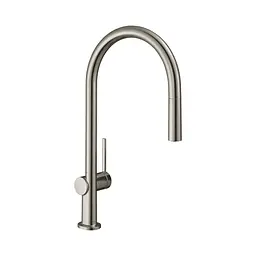 Змішувач Hansgrohe Talis 210 1jet кухонний з витяжним виливом Stainless Steel 72802800, Нержавіюча сталь