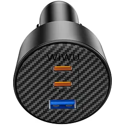 АЗП CC026 Warriors PD200W+QC3.0 (1USB-A/2C) Black Wiwu teh0029937 - мініатюра 6
