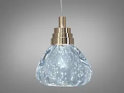 LED підвіс Diasha J2580-1S G золото скло з бульбашками 4 Вт - мініатюра 3