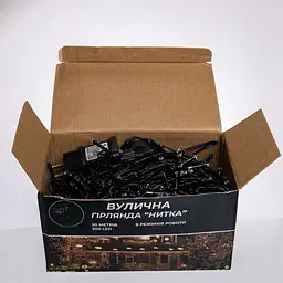 Новорічна гірлянда вулична Різдвяна фея GarlandoPro 50 м 500 LED чорний провід Білий CF500L50MBW - мініатюра 4
