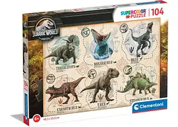 Пазл Clementoni SuperСolor: Світ Юрського періоду (SuperСolor - Jurassic World Puzzle - 104 pcs.), 104 ел. (27179)