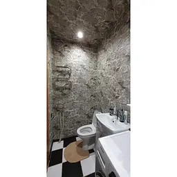 Самоклейка декоративна 3D панель 3D Loft під  цеглу чорний мармур в рулоні 3080x700x3мм - мініатюра 5