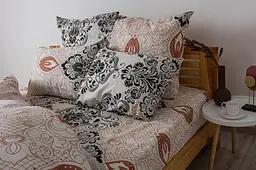 Комплект постільної білизни ТЕП Soft dreams Turkish євро чорний з бежевим (2-03859_25323) - мініатюра 5