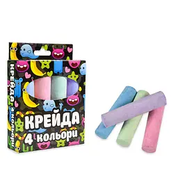 Крейда для малювання на асфальті Strateg 50115ST 4 штуки, різнокольорова - мініатюра 3