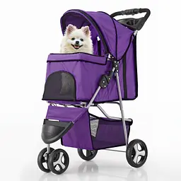 Коляска для котів та собак Bestopet Люпосанчик BS-RL-16 Purple - мініатюра 1