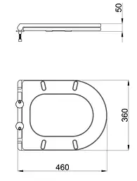 Сидіння для унітазу Qtap (Robin, Scorpio) з мікроліфтом Slim Duroplast, Quick Release QT99HY2049W - мініатюра 5