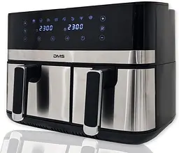 Аэрофритюрница двухкамерная DMS HF-10E Duo 2800 Вт 6/4 л - мініатюра 2