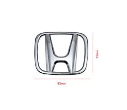 Емблема решітки задня Honda Хром 85х71 мм Пластик на скотчі (Завод)