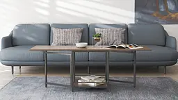 Стіл журнальний трансформер Куб Комбо Ferrum-decor 540x532x500 Чорний метал ДСП Дуб Сонома Трюфель 16 мм (FRD-105154) - мініатюра 3