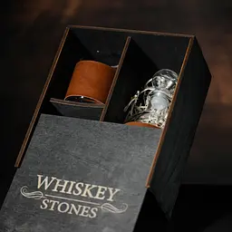 Подарунковий набір віскі Whiskey Stones №12 у дерев'яному пеналі - графин + склянки Larus - мініатюра 5