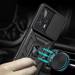 Чохол Ummi Camshield Serge Ring для Xiaomi Poco X4 GT Чорний / Black - мініатюра 2