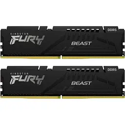 Модуль пам'яті DDR5 Kingston FURY Beast 2x32GB 6000MHz Black (KF560C36BBEK2-64) [173426] - мініатюра 2