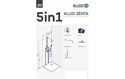 Душова система прихованого монтажу з термостатом Kludi Zenta SL 250 хром 388320545 - мініатюра 2