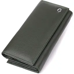 Місткий жіночий гаманець на магнітах із натуральної шкіри ST Leather 19х9,5х3 см acs0029686