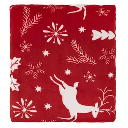 Плед ARDESTO Christmas Flannel 160х200см, 100% поліестер, олені, червоний (ART0126PB) - мініатюра 2