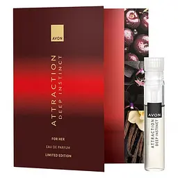 Листівка з пробним зразком Парфумної води Avon Attraction Deep Instinct для Неї, 0,6 мл (158511411) - мініатюра 1
