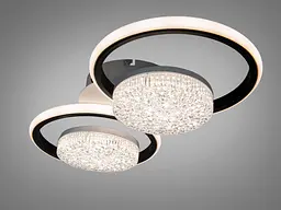 Стильна LED-люстра Diasha 2561WH+BK DIMMER 58W, 3190 lm, 52×25 см з пультом - мініатюра 4