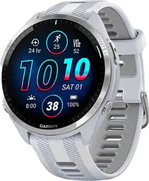 Смарт-годинник Garmin Forerunner 965 Titanium Bezel w. Whiteston Case and Whiteston/Powder Gray S. Band (010-02809-01)