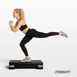 Степ-платформа EasyFit Step-B 2-ступінчаста чорно-сіра - мініатюра 10