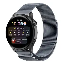 Ремінець Universal Milanese loop 20 mm Samsung/Amazfit/Huawei Grey (32371_3342035)