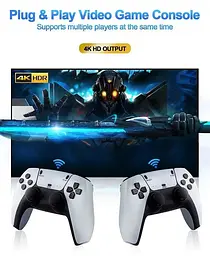 Ігрова приставка GameStick M8 Pro 2.4G Біло-чорний, HDMI-приставка для телевізора з бездротовими джойстиками - мініатюра 4