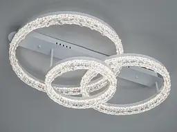 Сучасна стельова люстра Diasha MX78203/500+400+300WH з акриловими кільцями
