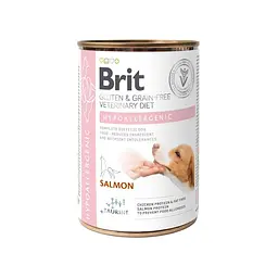 Вологий корм Brit GF VetDiet Hypoallergenic для собак з харчовою алергією або непереносимістю з лососем та горошком 400 г (арт.100259/5873)