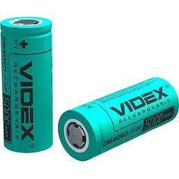 Акумулятор Videx Li-ion 26650 без захисту 5000 mAh bulk 1 шт. (26650/5000/1B) - мініатюра 2