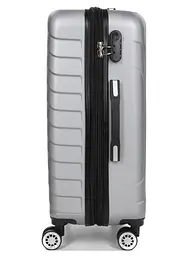 Валіза середня M ABS-пластик Madisson Snowball 03403 68х44х27см 68+13л Срібна - мініатюра 5