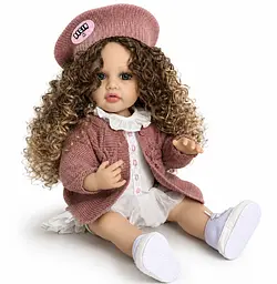 Реалістична Кукла Реборн 55 см повністю вінілова Doll Reborn Baby К0100507