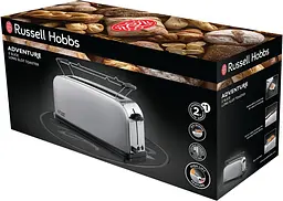 Тостер Russell Hobbs Oxford 1000 Вт метал довгі слоти сріблястий - мініатюра 2