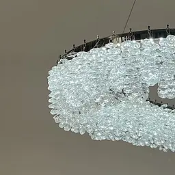 Кільцева кришталева люстра в хромі Ø 50 см | Арт. 33038-500 CH | Line F - мініатюра 5