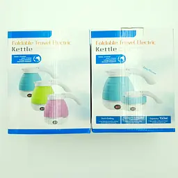 Дорожній чайник силіконовий складаний дисковий 0.75л 700Вт 220В Foldable Travel Kettle білий - мініатюра 16