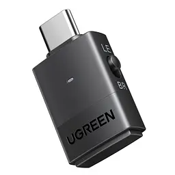 Bluetooth 6.0 аудіопередавач UGREEN BT701 аудіоадаптер з підключенням до джерела звуку через USB-C з трансляцією LE Audio Auracast на сумісні пристрої з кодеками aptX HD aptX Adaptive LC3 із затримкою менш як 40 мс у LE Audio Unicast зі спільним прослуховуванням у класичному режимі без aptX HD для PS5 Switch ПК Mac з кнопкою перемикання кодеків Plug & Play з автоматичним повторним підключенням навушників з дальністю передавання до 10 м без перешкод чорний (65708)
