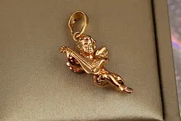 Кулон Xuping Jewelry ангел із домброю 2.1 см золотистий