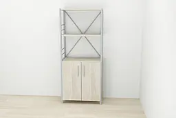 Етажерка 3/60 Ferrum-decor Серії Конект із тумбою 144x60x28 Сірий ДСП Сонома (FRD-104459) - мініатюра 2