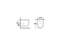 Унітаз підвісний Newarc Modern IdeRimless 3823B NEW чорний з кришкою Soft Close, Чорний - мініатюра 9