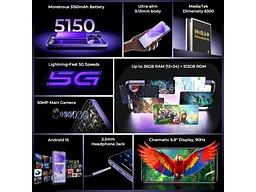 Смартфон Oukitel C6 5G 12/512GB Purple - мініатюра 8
