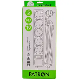 Мережевий фільтр 10 m3*1mm2 (SP-10510) 5 розеток BLACK (EXT-PN-SP-10510) - мініатюра 2