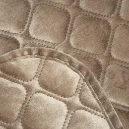 Покривало ТЕП велюрове Velour Ромб круглий 220x240 см кавове - мініатюра 6