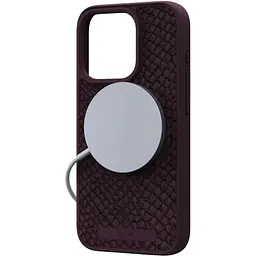 Чохол-накладка Njord Salmon Leather MagSafe Case Rust для iPhone 15 Pro (NA53SL03) - мініатюра 3