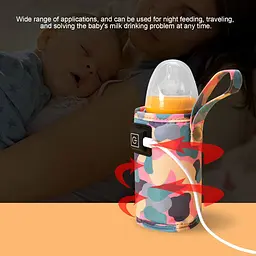 Портативний підігрівач для дитячих пляшечок від USB LVR 020 дорожній чохол Pink (18983) - мініатюра 6