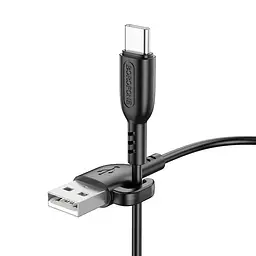 Кабель для заряджання з гачком USB Borofone BX91 USB-Type C 3A 1 м Black - мініатюра 5