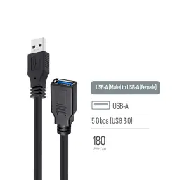 Дата кабель USB 3.0 AM/AF 1.8m black ColorWay (CW-CBUF075-BK) - мініатюра 5